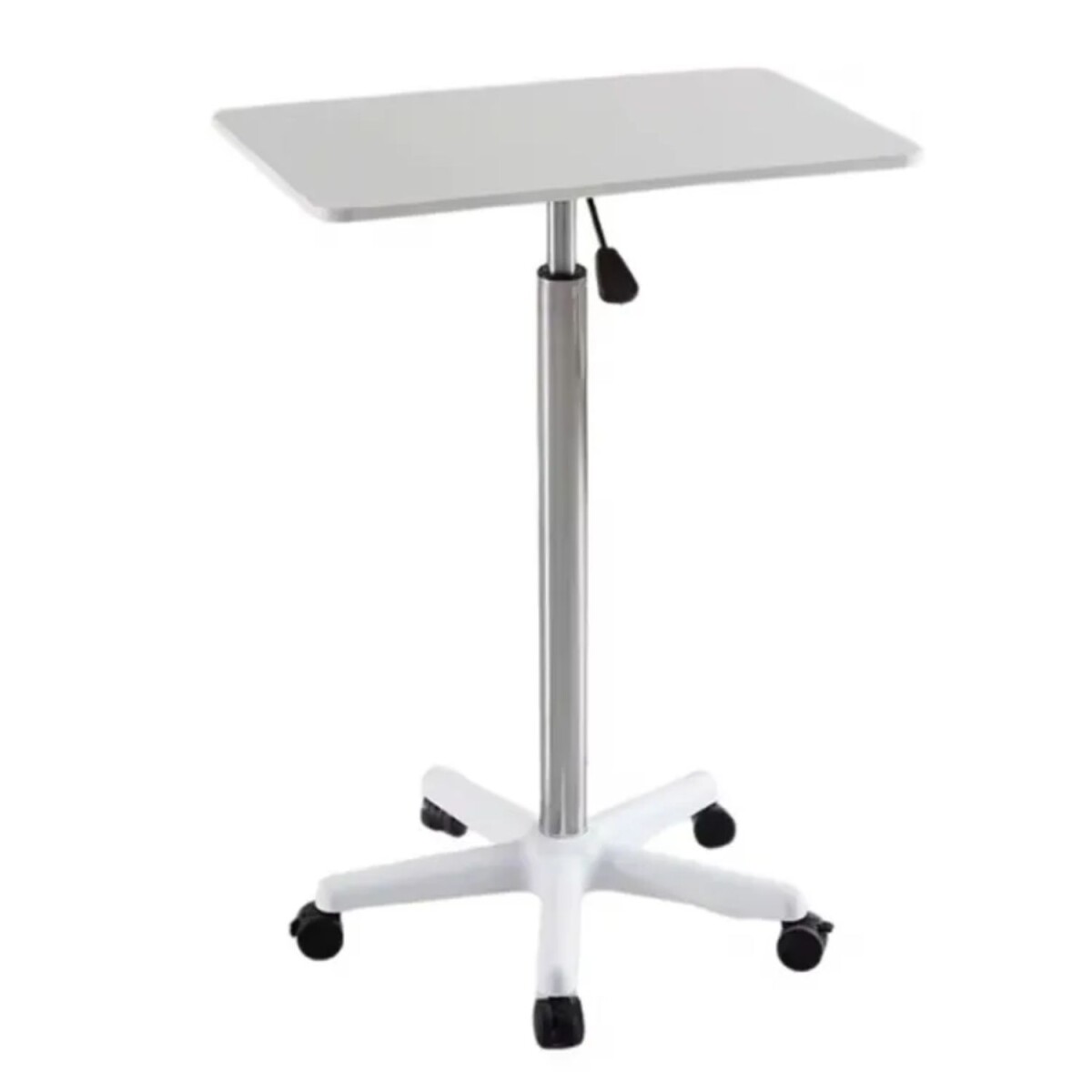 Escritorio portátil elevable con ruedas - blanco 