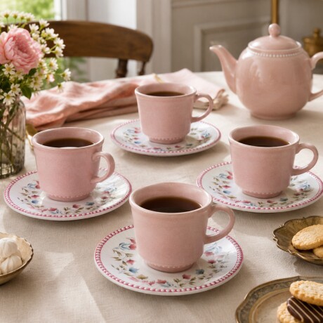 Juego de Té 8 Piezas Malena 252 ml Loza Juego de Té 8 Piezas Malena 252 ml Loza