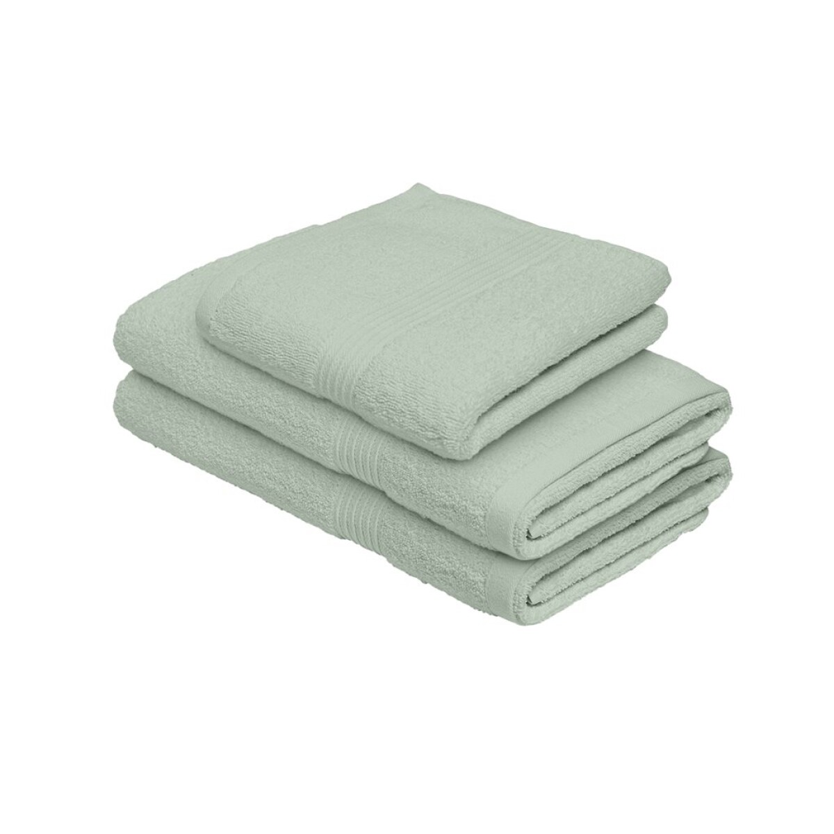 SET 3 TOALLAS: 40x70 + 2*70x140CM ALGODON VERDE CANNON 