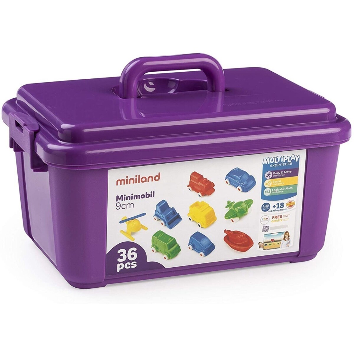 Miniland Didáctico Tuercas Y Tornillos 72pcs Juguete Niños - Variante Autos 