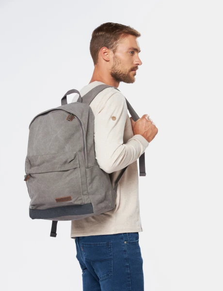 MOCHILA DE LONA Gris