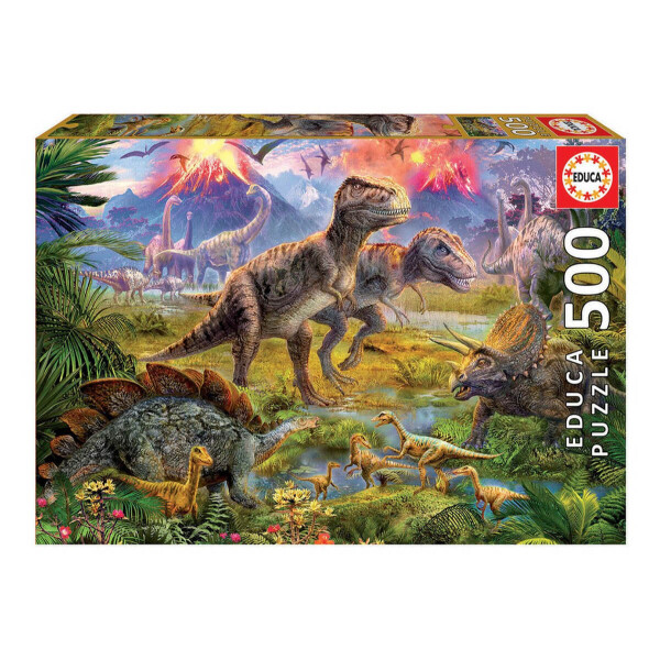 Rompecabeza Puzzle Educa Encuentro Dinosaurios 500 Piezas — Atrix