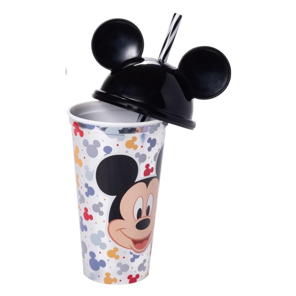 Vaso Mickey con Sorbito 500 ml - Plasútil BAZAR PLASTICO VASO SHAKE 500 ML FORMA MICKEY 6823 -