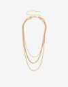 Collares Cortos Metal Collar Multicadenas - Dorado