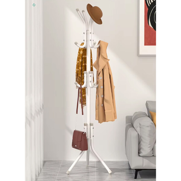 Perchero De Metal de 12 Ganchos 1.7mts Blanco