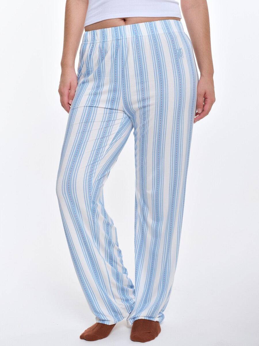 Pantalón Charlotte - Rayas Celeste 