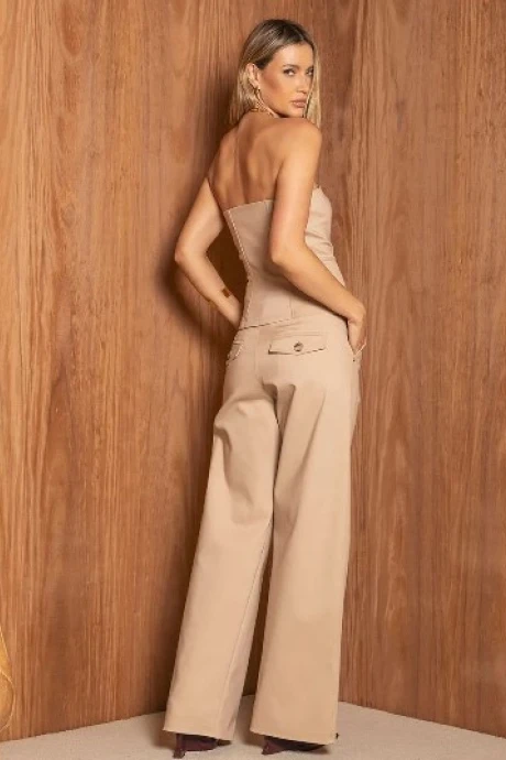 Pantalon Pantalona Beatrice Beige