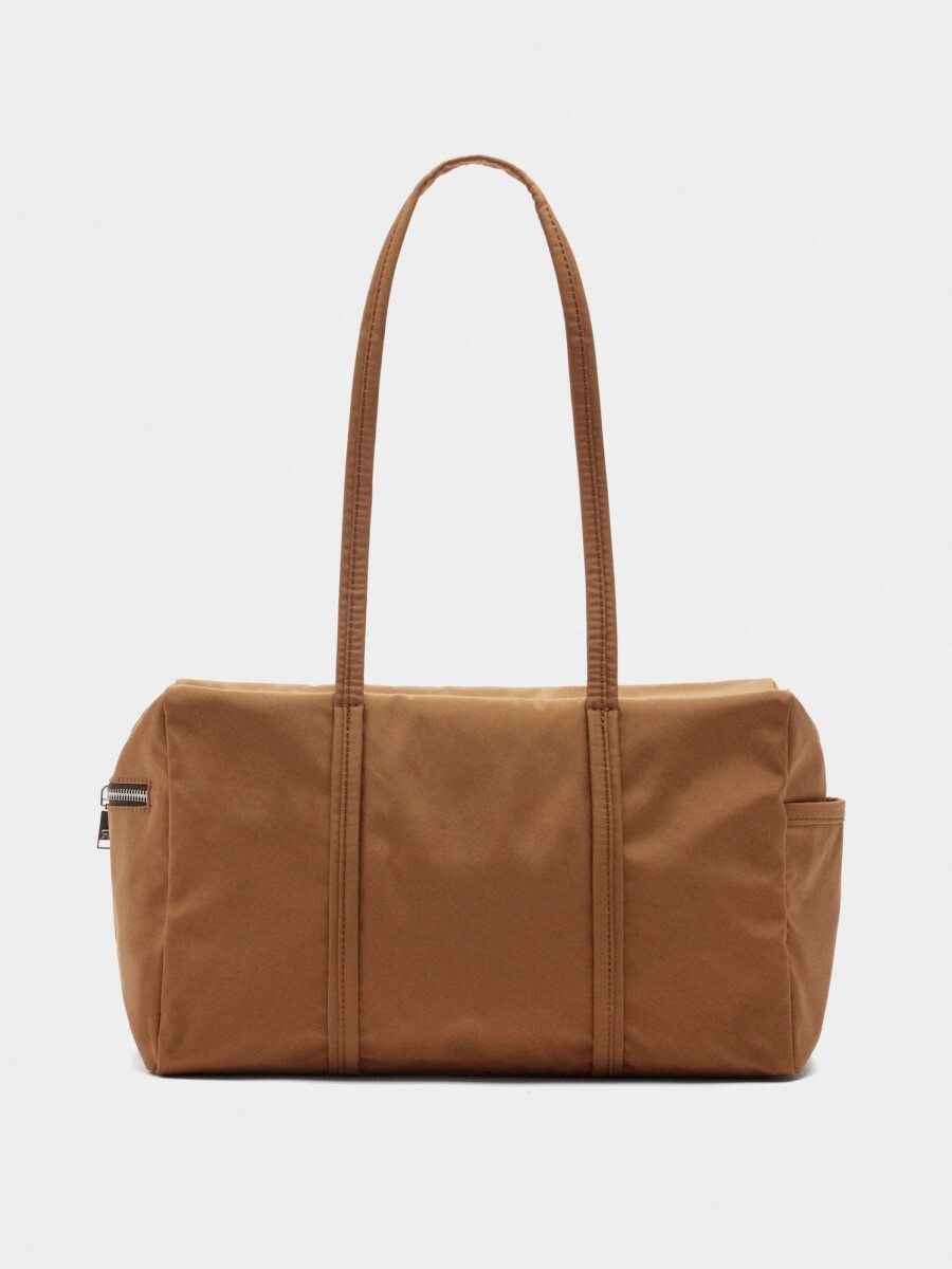Bolso Bowling De Nylon camel