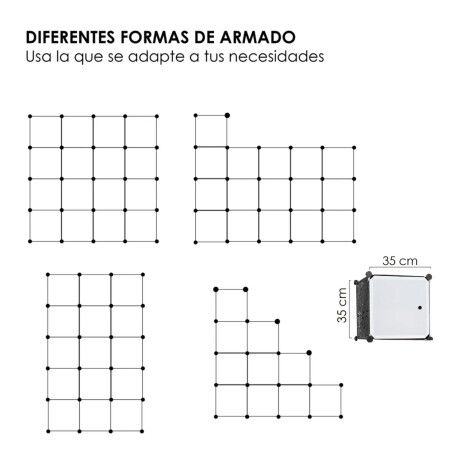 Armario de Plástico Lumax 16 Compartimentos Portátil Blanco