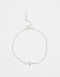Pulseras Flexibles Strass Pulsera Con Dije De Cruz - Plateado