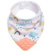Babero bandana con mordillo BUBA arco iris rosa
