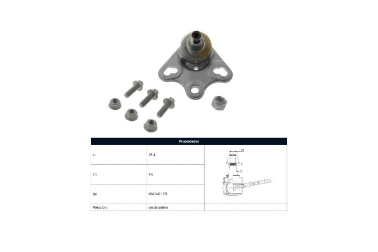 Rotula Del Mercedes Benz B 200 (W245)/A 150 (W169)/A 160 (W169)/B 180 (W245) 03-13 Der/Izq Rotula Del Mercedes Benz B 200 (W245)/A 150 (W169)/A 160 (W169)/B 180 (W245) 03-13 Der/Izq