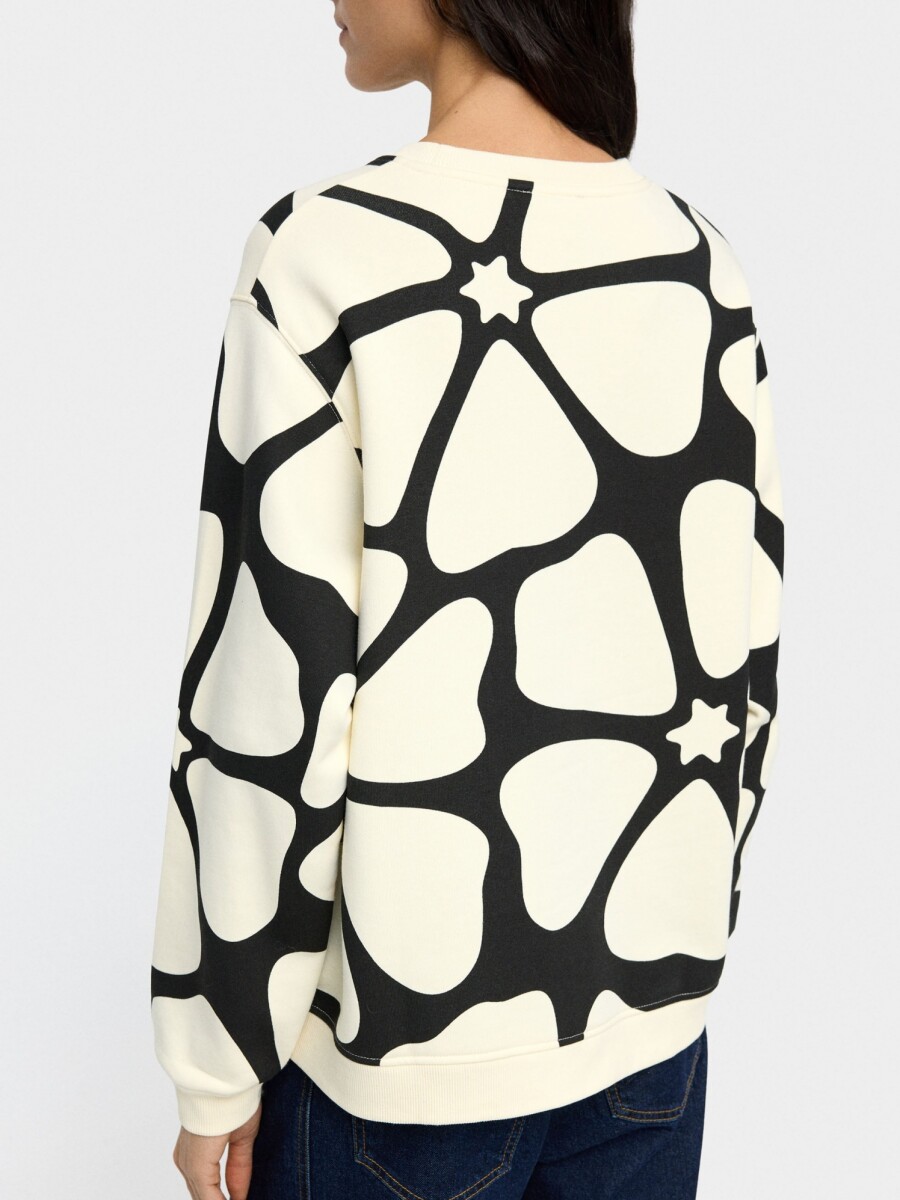 Sudadera Estampada De Algodón multicolor