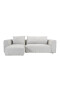 CORSO SOFA CORSO CHAISE IZQ 266X105X80CM (2PIEZAS) TELA GRIS CLARO