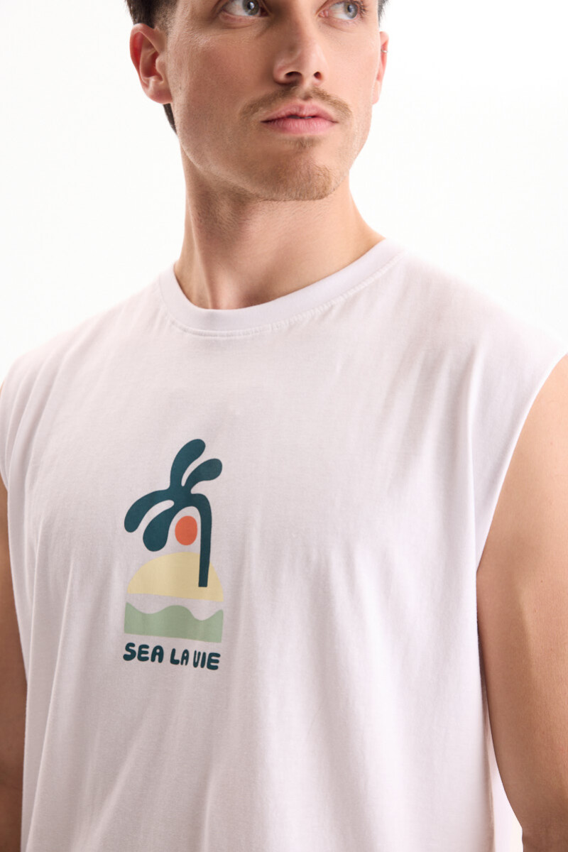 Remera Tropical Blanco