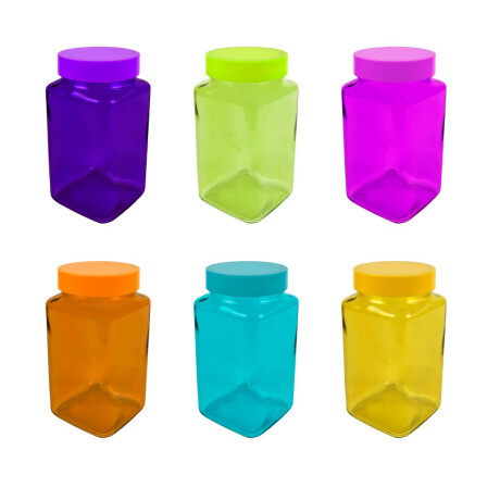 Frasco de Vidrio cuadrado de 2litros Herevin Frasco de Vidrio cuadrado de 2litros Herevin