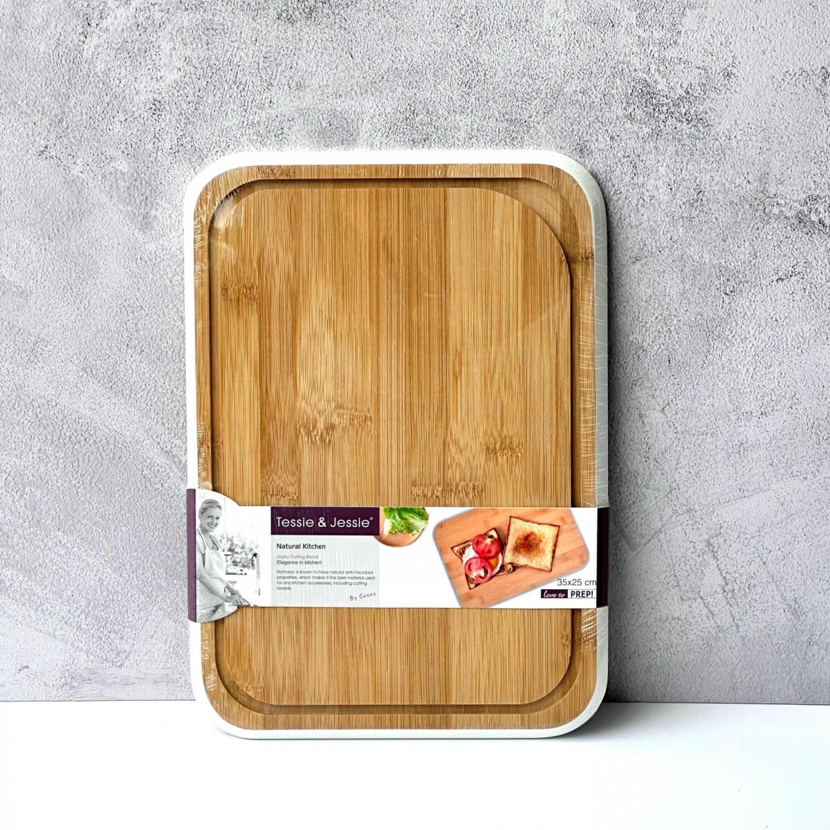 Tabla Bambú Rectangular de Cocina 35cm x 25cm x 1.2cm 