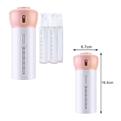Set Viaje Valija Grande Rígida + Neceser + Dispensador 4 Bot Bordó
