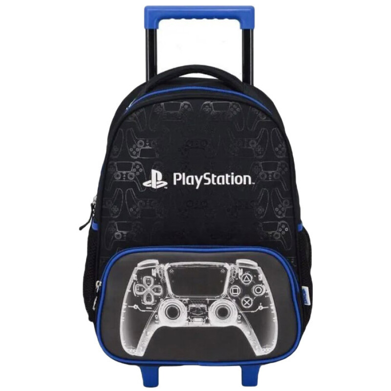 Mochila Play Station C/Carro Negro - Azul