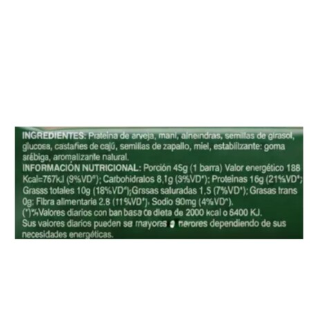 Barra de Proteína 45gr Caja x16 Punto Sano Original