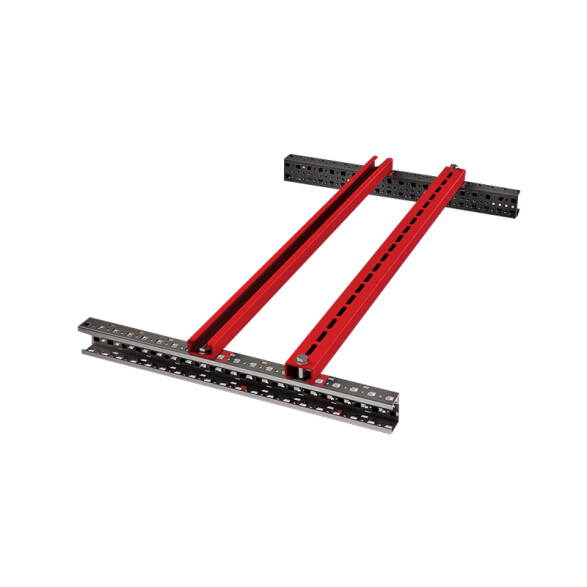 Kit dos guías p/equipos pesados sobre base 600mm TKP1275