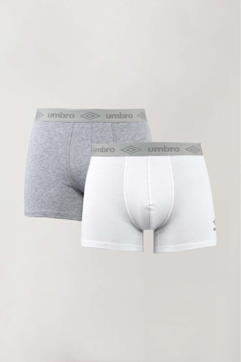 Pack x 2 boxer umbro algodón lycra - Blanco 