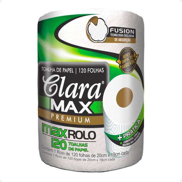 Papel Toalla Cocina Clara Max Rollo X 120 Toallas X1