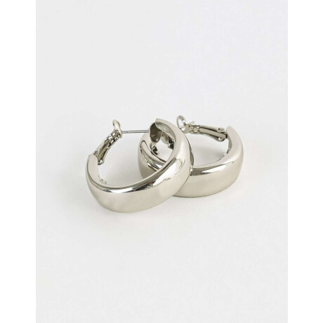 Argollas Gruesas Plateado