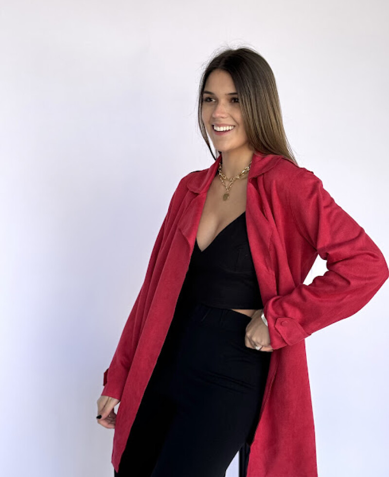 Chaqueta Gamuza rojo