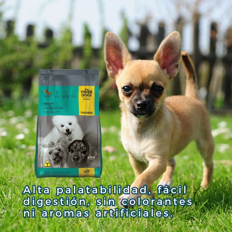 THREE DOGS ORIGINAL ADULTO RAZAS PEQUEÑAS MINI 10.1 KG + COMEDERO DE REGALO THREE DOGS ORIGINAL ADULTO RAZAS PEQUEÑAS MINI 10.1 KG + COMEDERO DE REGALO