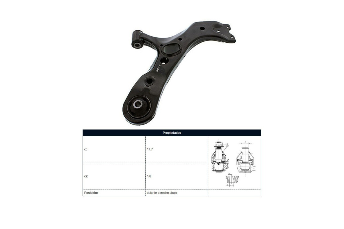 Parilla De Suspension Delantera Toyota Rav4 05-17 Der Parilla De Suspension Delantera Toyota Rav4 05-17 Der