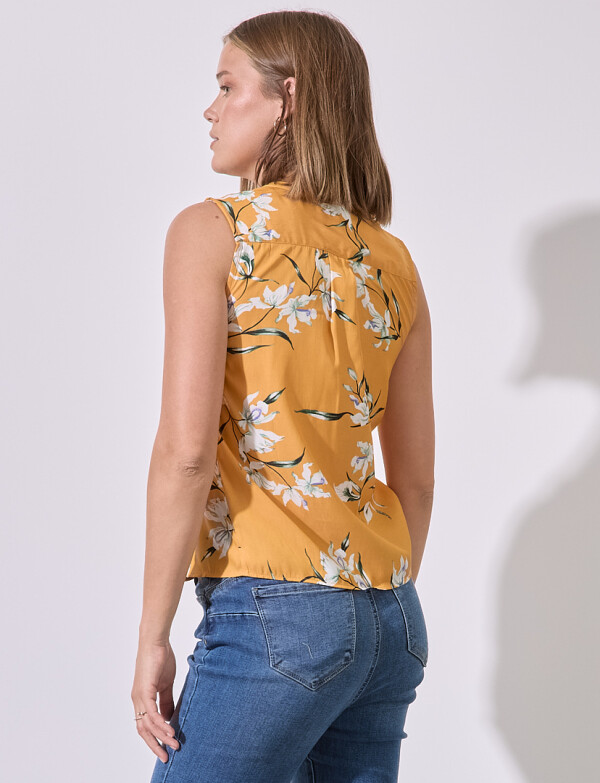 Blusa Flores MOSTAZA/MULTI