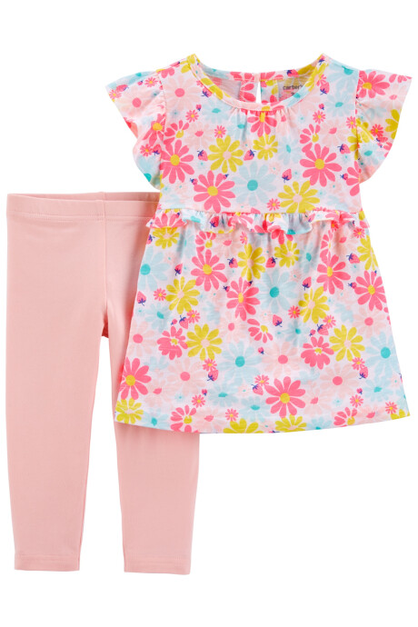 Set dos piezas de algodón, calza y blusa Sin color