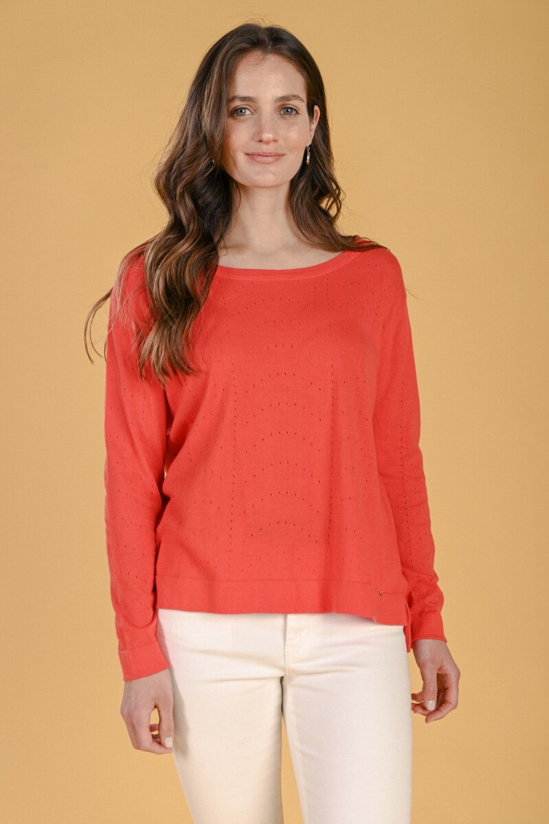 Sweater Calado - Rojo 