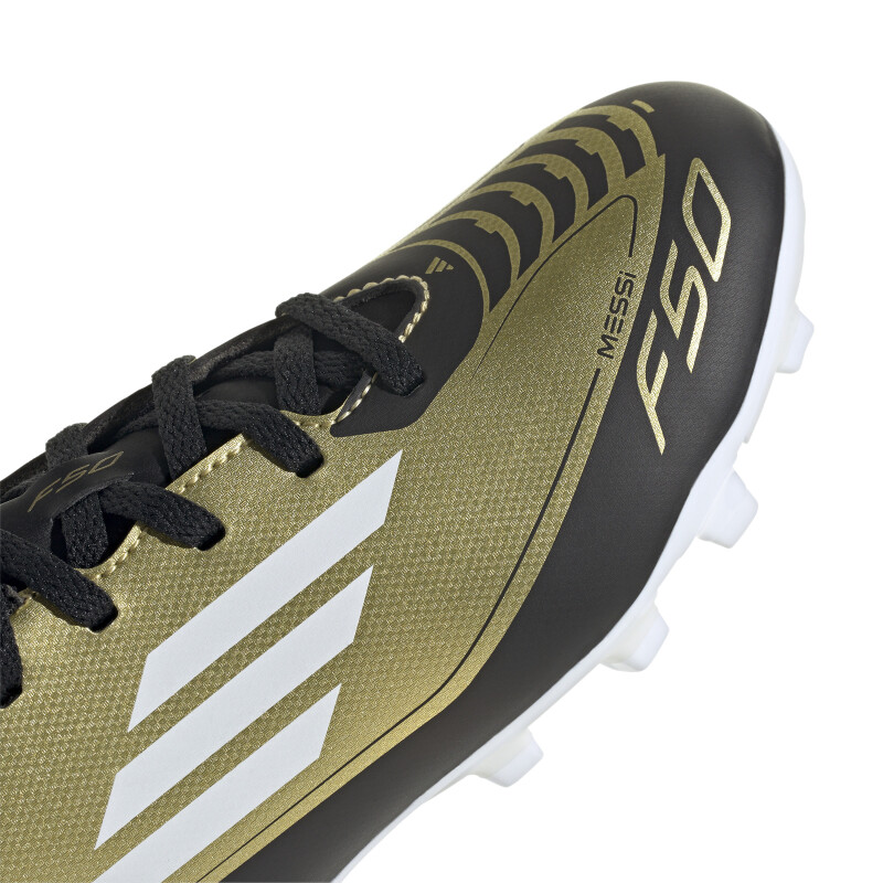 Championes de Niños Adidas Fútbol 11 Messi F50 Club MG Dorado - Negro - Blanco