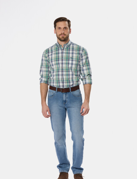 PANTALÓN DE JEAN CLÁSICO Azul claro