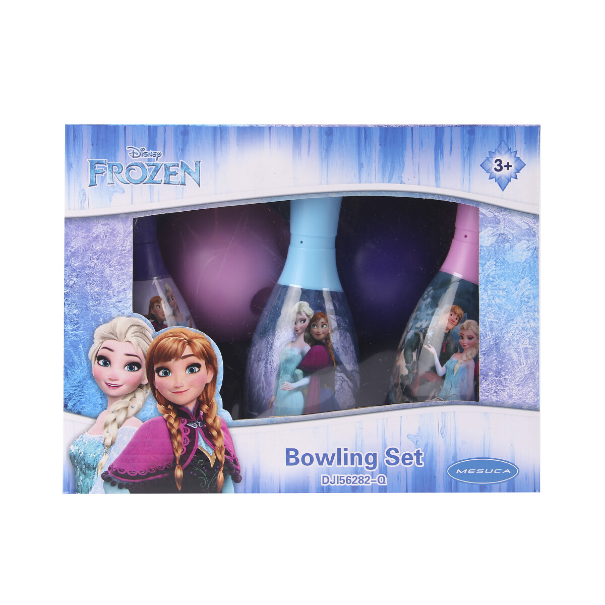 Set Bolos Frozen con 6 Pinos y 2 Pelotas 