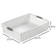 Cesto Organizador calado con asas 35 x 26 x 8.5 cm BLANCO