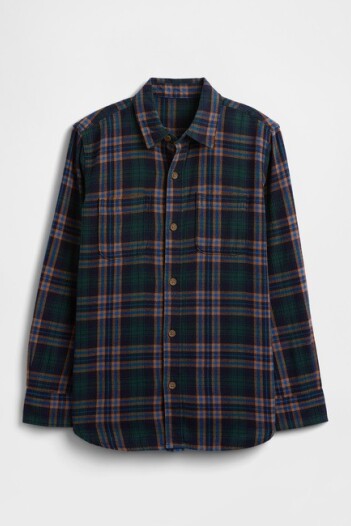 Camisa Flannel Niño Navy Uniform