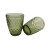 Set x 6 Vasos Vidrio con Relieve 260 ml VERDE