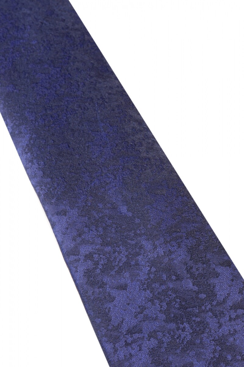 Corbata con pañuelo 8 cm Azul