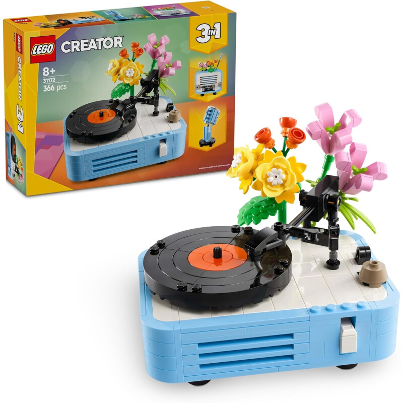 Tocadiscos con Flores 31172 | Sets 3 en 1 Creator Tocadiscos con Flores 31172 | Sets 3 en 1 Creator