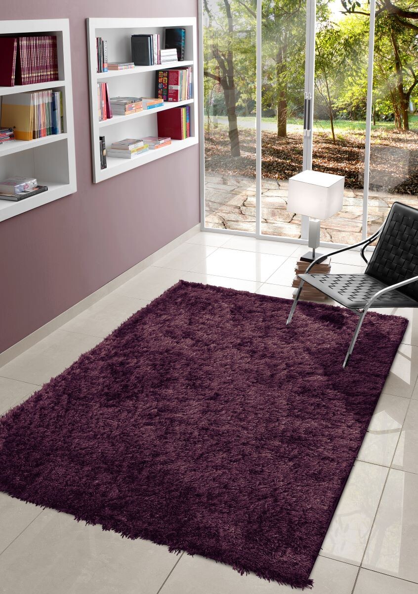 ALFOMBRA GALANT 1.50 x 2.00mts - COLOR UVA - PELO LARGO 