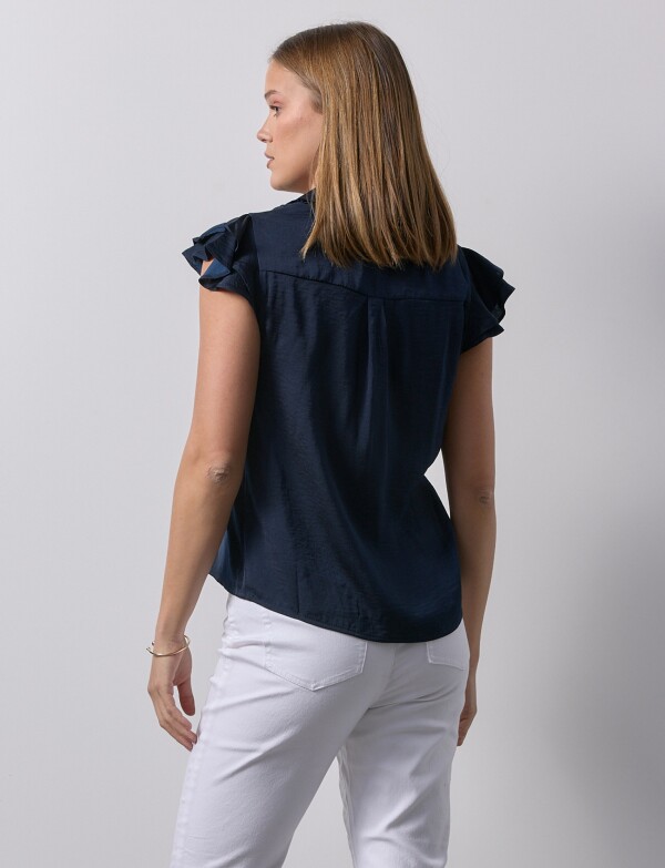 Camisa Saten AZUL