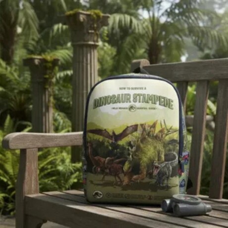 Mochila infantil en neopreno con personajes 27 cm JURASSIC AZUL