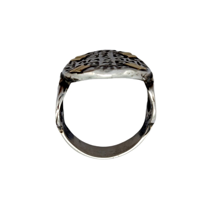 Anillo San Benito-Plata y Oro-Sin Piedra-AN5361 sinpiedra