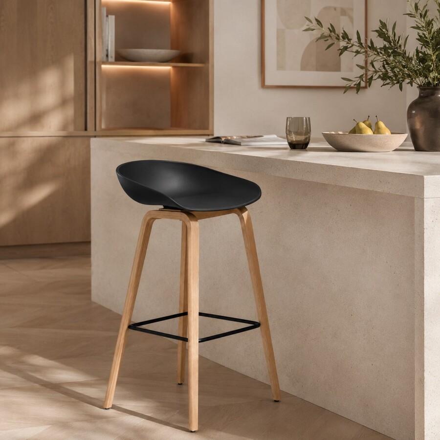 Banqueta Shell Black Banqueta Shell Black