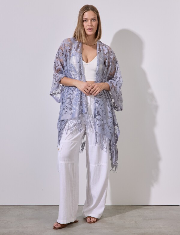 Kimono Calado GRIS