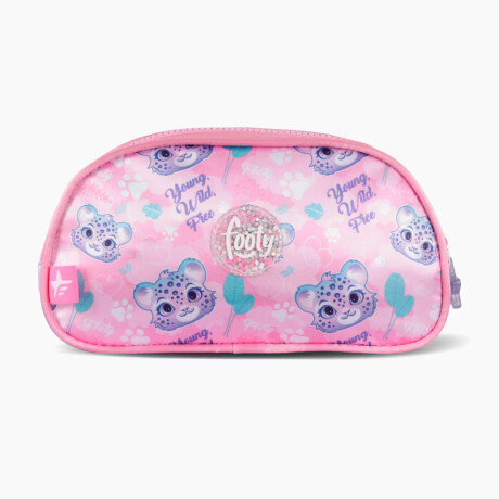 Cartuchera Footy Gatito Con Luz, Doble Cierre Rosa Claro