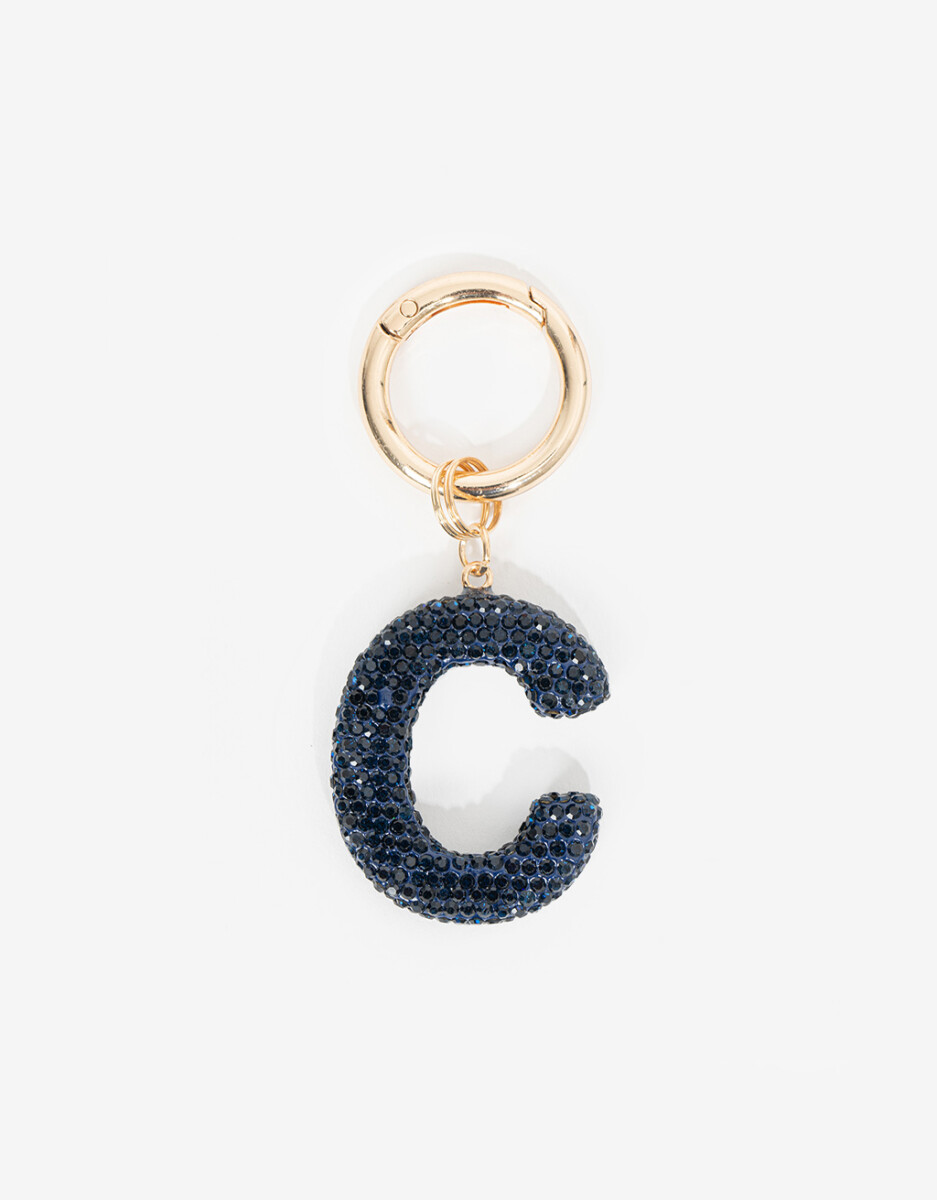 Llavero Letra "c" De Strass 